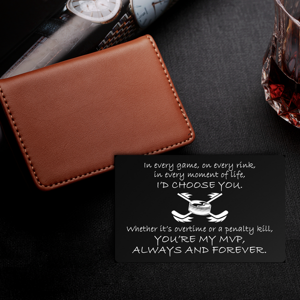 Wallet Card - Hockey - To My Loved One - You're My MVP, Always And Forever - Rhgca26001