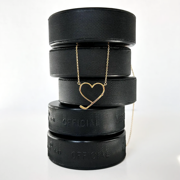 Hockey Heart Necklace - Wear Your Love for the Game - Rhgnqg