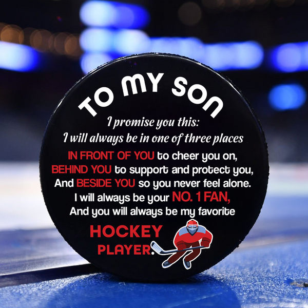 Personalized Hockey Puck - Hockey - To My Son - My Favorite Hockey Player - Rhgai16009