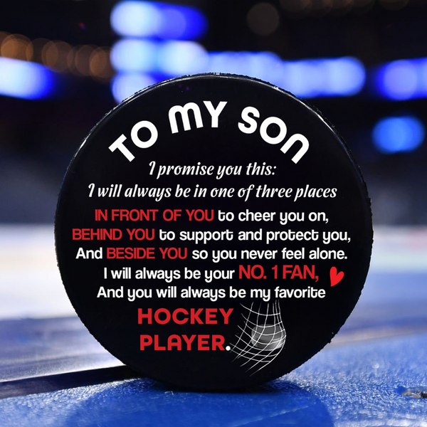 Personalized Hockey Puck - Hockey - To My Son - My Favorite Hockey Player - Rhgai16006